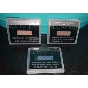 LOT OF 3 Mary Kay Mineral Eye Color - SILKY CARAMEL - SIENNA - MIDNIGHT STAR